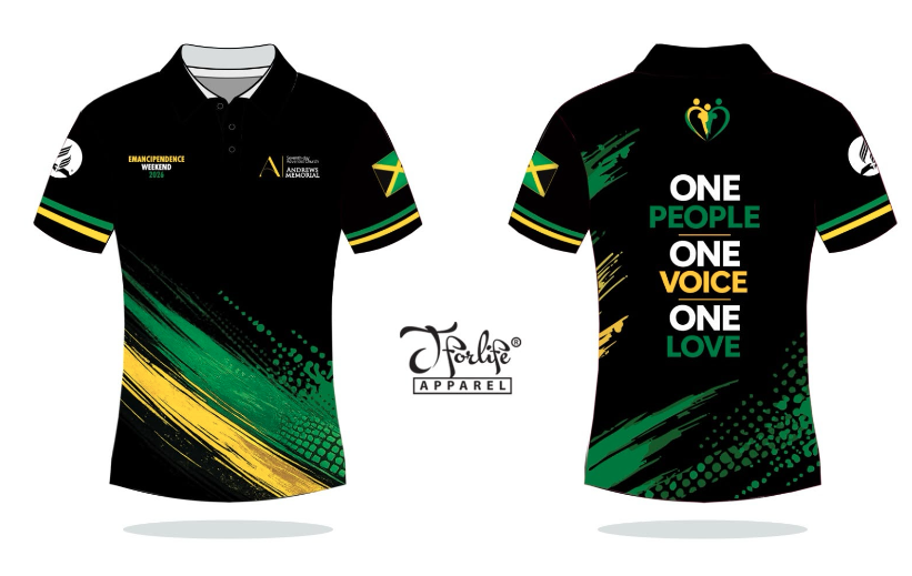 AM SDA Emancipendence Weekend 2026 commemorative shirt — black front and back views